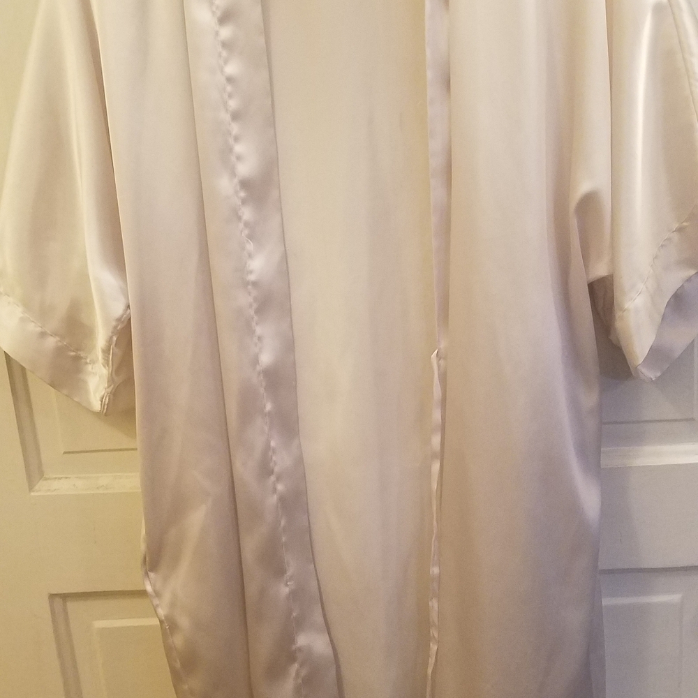 Two satin robes.... Black and white